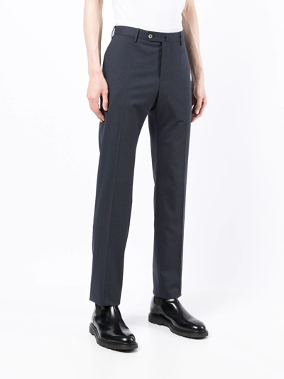 Shop Pt01 Mid-rise Slim-fit Chinos In Blue