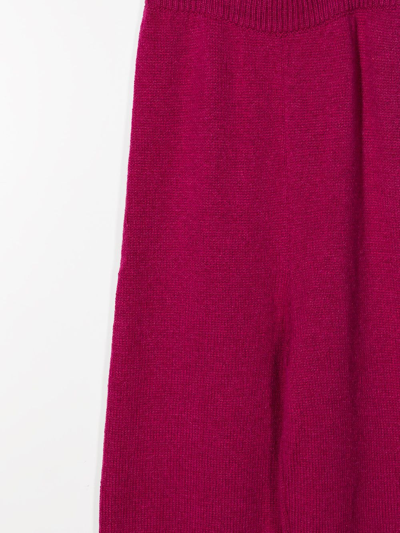 Shop The Row Knitted Cashmere Trousers In Pink