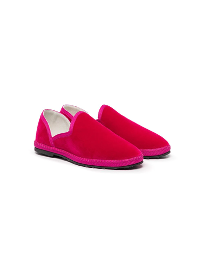 Shop The Row Contrast-trimmed Suede Loafers In Pink