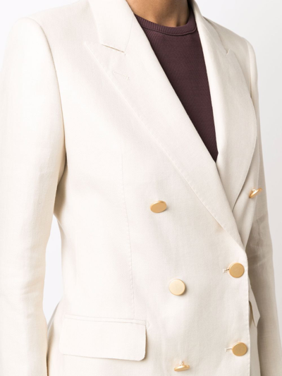Shop Tagliatore Double-breasted Button Suit In Neutrals