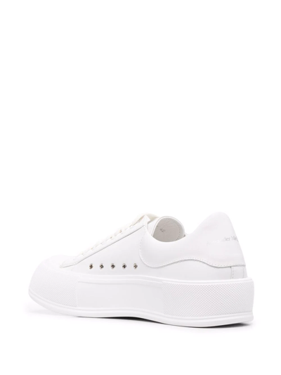 Shop Alexander Mcqueen Deck Low-top Sneakers In White