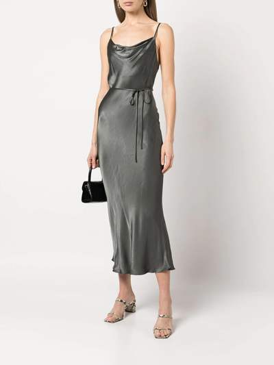 Shona Joy La Lune Satin Maxi Dress In Olive | ModeSens