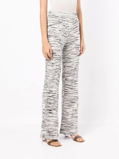 Shop Missoni High-waisted Flared Trousers In White