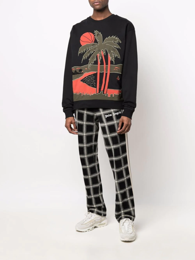 Shop Just Don Palm Tree Print Jumper In Black