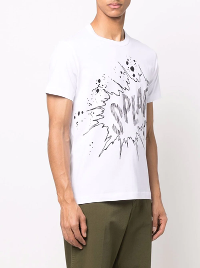 Shop Comme Des Garçons Shirt C.marclay Short-sleeve T-shirt In White