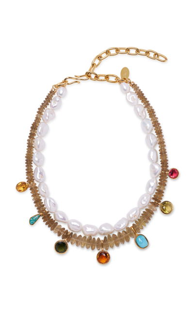 Shop Lizzie Fortunato Women's Color Wheel Pearl; Bead Necklace In Multi