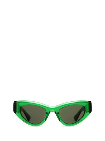 Shop Bottega Veneta Sunglasses In Green