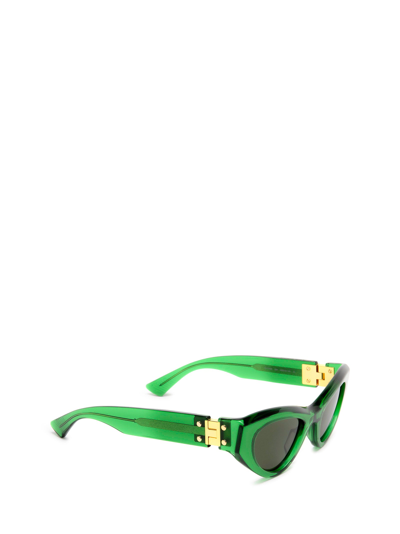 Shop Bottega Veneta Sunglasses In Green