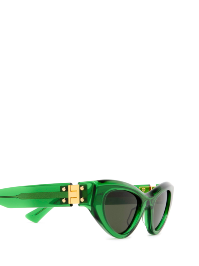 Shop Bottega Veneta Sunglasses In Green