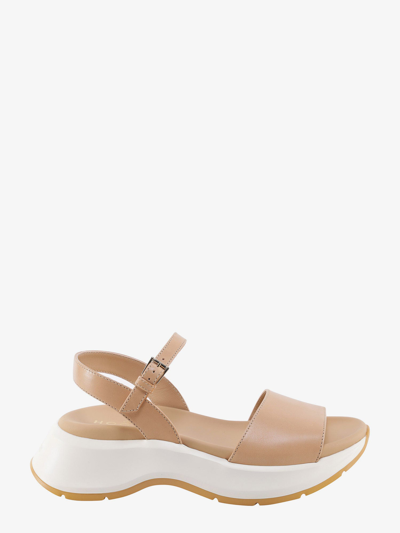 Shop Hogan Sandals In Beige