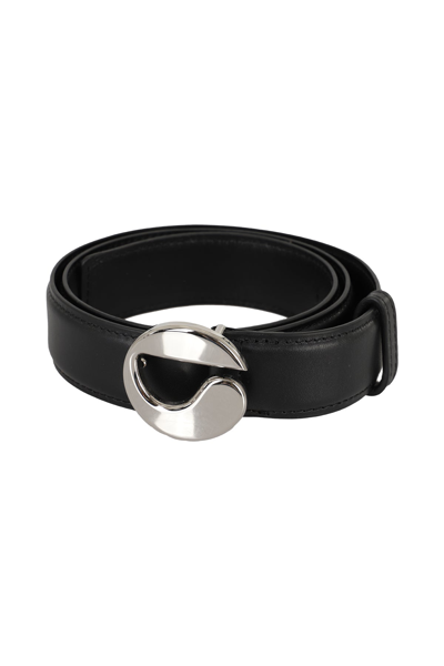 Shop Coperni Logo Plaque Buckle Belt In Black