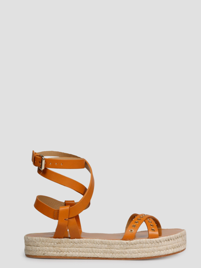 Shop Isabel Marant Melyz Crossover Strap Sandals In Brown
