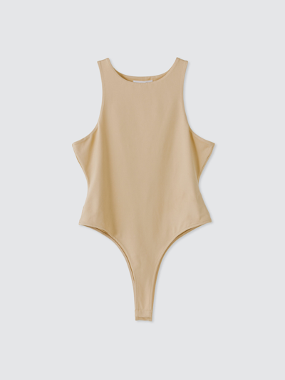 Shop Grey Lab Solid Body Suit In Taupe