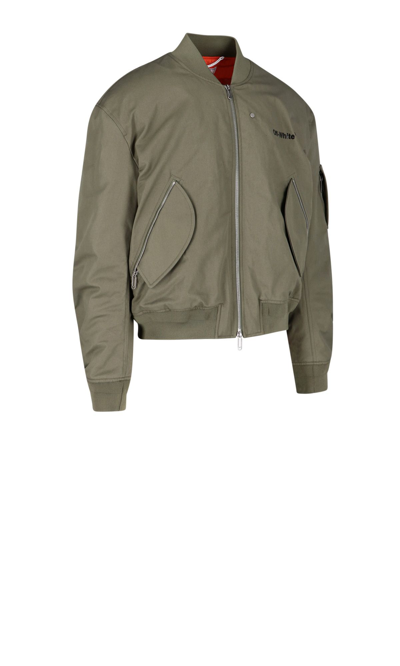 Off-white Diag Tab Bomber Jacket In Green | ModeSens