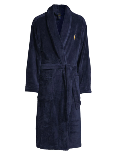 Polo Ralph Lauren Men's Kimono Cotton Velour Robe In Navy | ModeSens