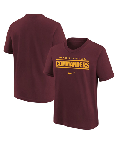 Shop Nike Big Boys  Burgundy Washington Commanders Wordmark T-shirt