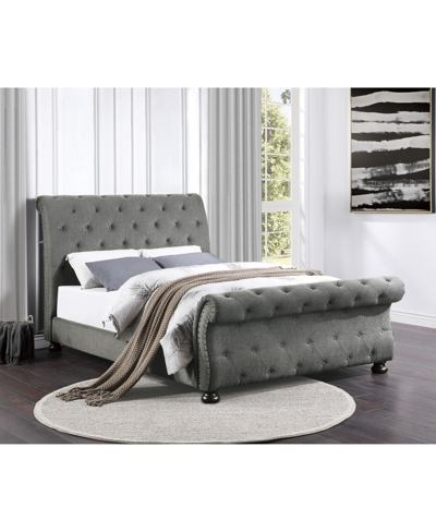 Shop Homelegance Basseri Queen Bed In Dark Grey