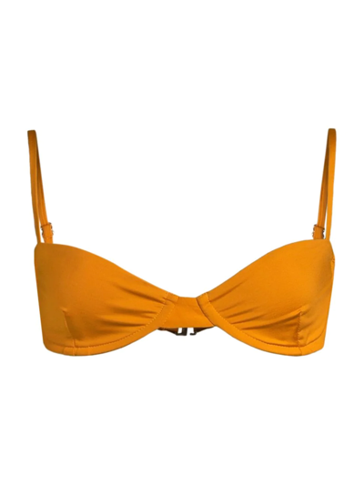Shop Cala De La Cruz Women's Paula Underwire Bikini Top In Mango