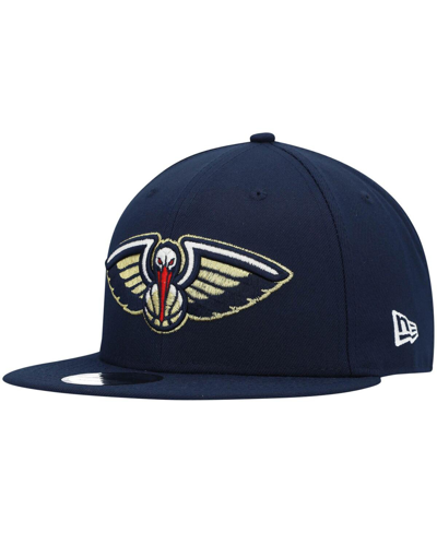 Shop New Era Men's  Navy New Orleans Pelicans Turn 9fifty Snapback Hat