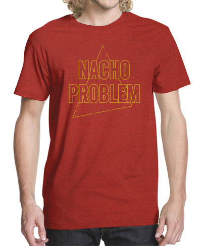 Shop Buzz Shirts Men's Nacho Problem Graphic T-shirt In Heather Red