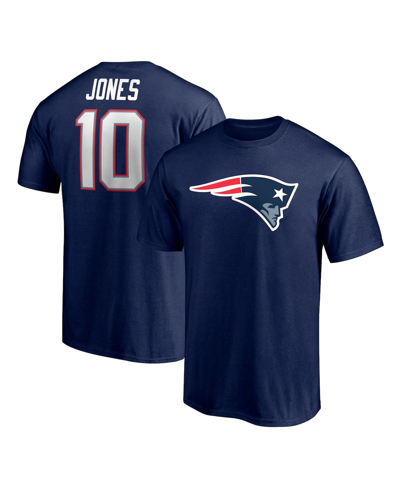Shop Fanatics Men's  Mac Jones Navy New England Patriots Player Icon T-shirt