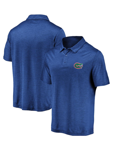 Shop Fanatics Men's  Royal Florida Gators Primary Logo Striated Polo Shirt