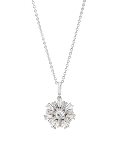 Shop Adriana Orsini Women's Revelry Sterling Silver & Cubic Zirconia Flower Pendant Necklace