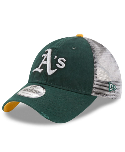 Shop New Era Men's  Green Oakland Athletics Team Rustic 9twenty Adjustable Hat
