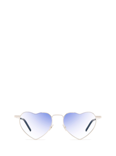 Shop Saint Laurent Eyewear Sunglasses In Silver