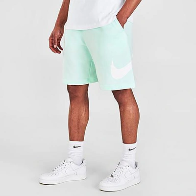 Shop Nike Men's Sportswear Club Graphic Shorts In Barely Green/barely Green