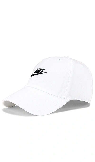 Shop Nike Nsw Futura Wash Cap In White & Black