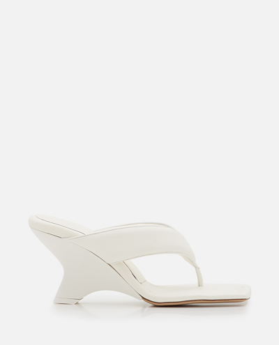 Shop Gia Borghini 70mm Nappa Sandals In White