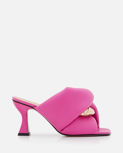 Shop Jw Anderson Twist Leather Sandal In Pink