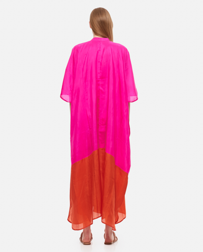 Shop The Rose Ibiza Bicolor Silk Tunic In Pink