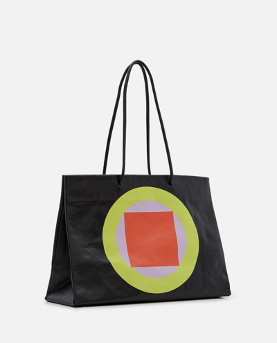 Shop Medea Circle Leather Bag In Black