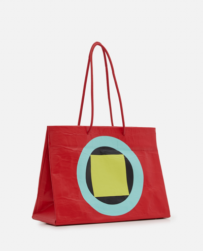 Shop Medea Circle Leather Bag In Red