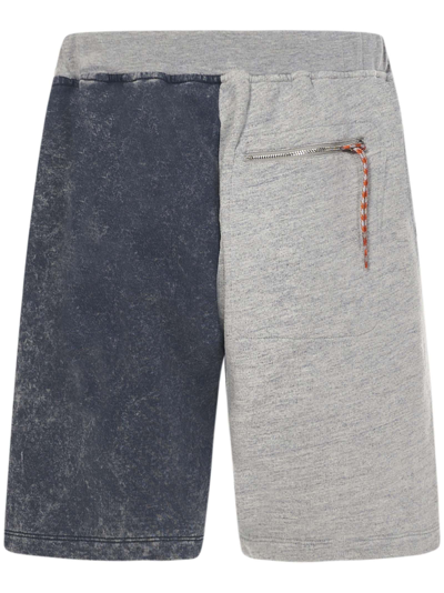 Shop Aries Shorts In Navy Grey