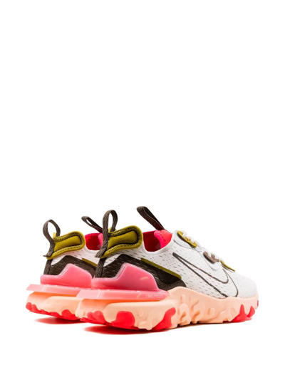 Nike React Vision "summit White/siren Red" Sneakers In Weiss