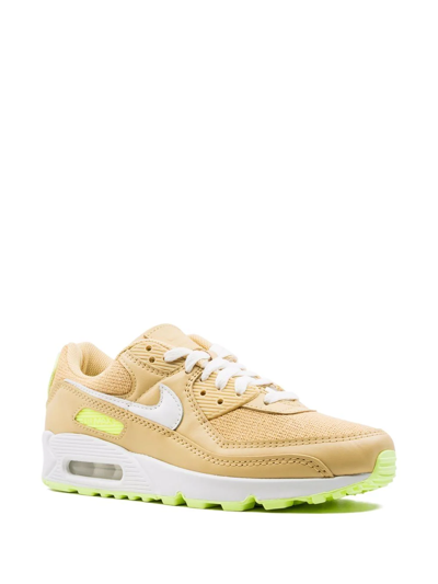 Shop Nike Air Max 90 "sesame/barely Volt" Sneakers In Brown