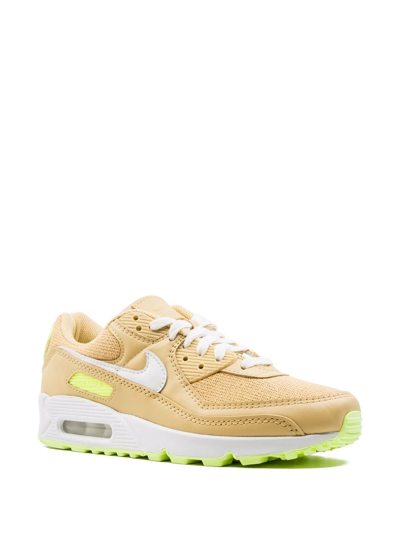 Nike Air Max 90 "sesame/barely Volt" Sneakers In Brown