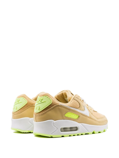 Nike Air Max 90 "sesame/barely Volt" Sneakers In Brown