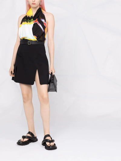 Ambush Front Slits High Waist Skirt In Black
