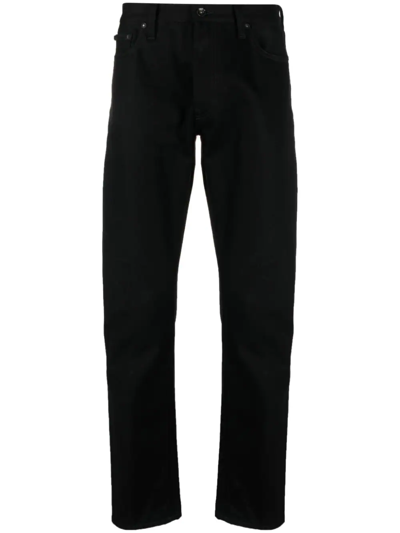 Shop Off-white Single Arrow Slim-fit Jeans In Black