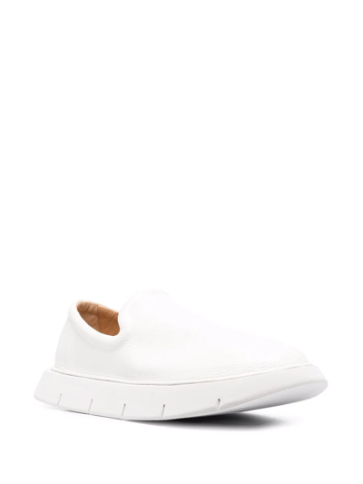 Shop Marsèll Intagliata Slip-on Leather Shoes In Weiss