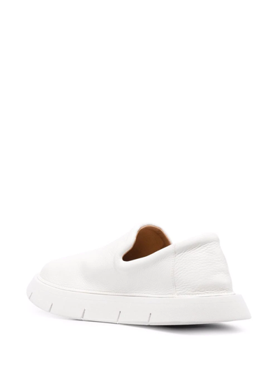 Shop Marsèll Intagliata Slip-on Leather Shoes In Weiss