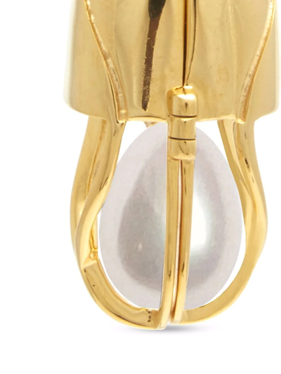 Capsule Eleven Freshwater Pearl Capsule Pendant Necklace In Gold