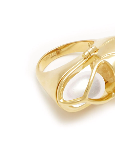 胶囊造型珍珠戒指