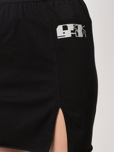 Rick Owens Drkshdw Drkshdw By Rick Owens Women's Black Cotton Skirt In Schwarz
