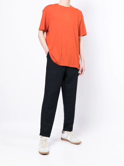 Armani Exchange High-rise Tapered Trousers In Blau