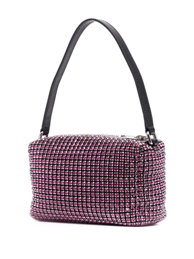 Shop Alexander Wang Medium Wangloc Rhinestone-embellished Clutch Bag In Rosa